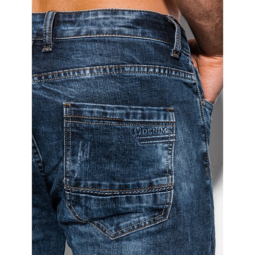 Spodnie męskie jeansowe 984P - ciemnoniebieskie Edoti.com 36 Edoti.com