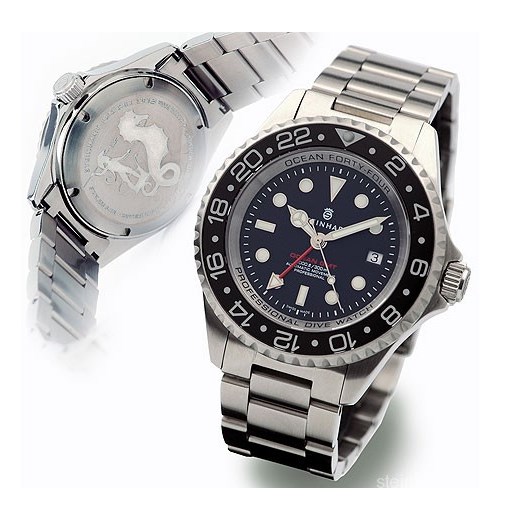 OCEAN 44 GMT BLACK steinhart-zegarki bialy elegancki
