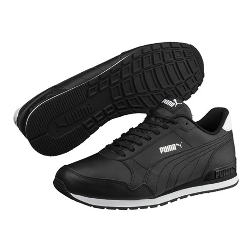 Puma buty sportowe męskie czarne na jesień skórzane wiązane 