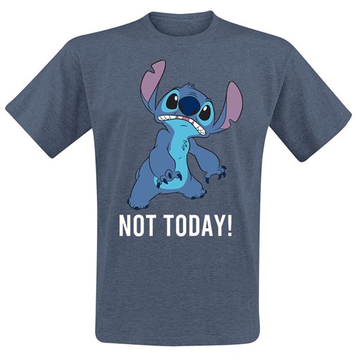 Lilo &amp; Stitch - Not Today! - T-Shirt - odcienie niebieskiego XL EMP