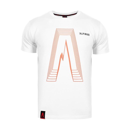 T-shirt męski Alpinus biały bawełniany 