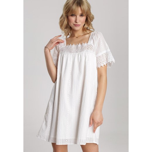 Biała Sukienka Klelyse Renee M/L Renee odzież promocyjna cena