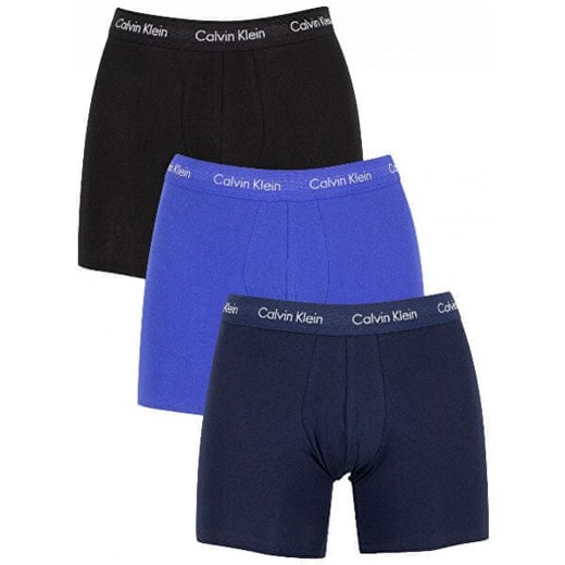 Calvin Klein Komplet bokserek Cotton Stretch 3P Boxer Brief NB1770A-4KU Black, Blue Shadow, Cobalt Water (Wielkość M) Calvin Klein L Mall