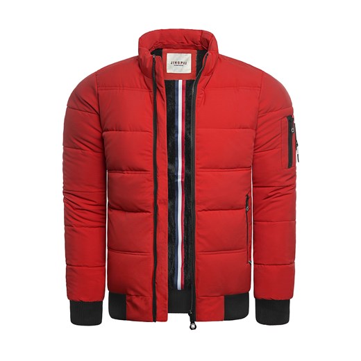 Męska kurtka zimowa   JP66863 - czerwona Risardi L promocyjna cena Risardi