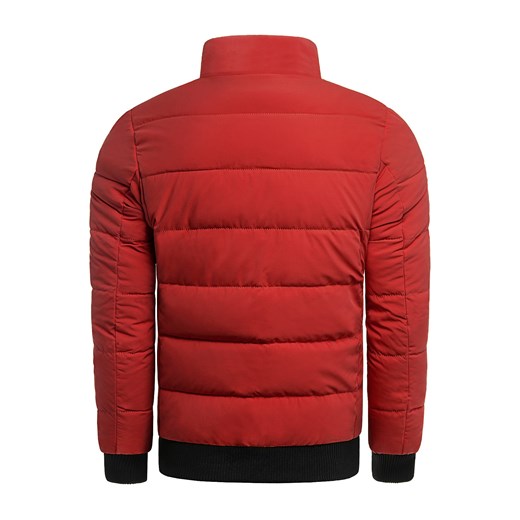 Męska kurtka zimowa   JP66863 - czerwona Risardi XXL Risardi okazyjna cena