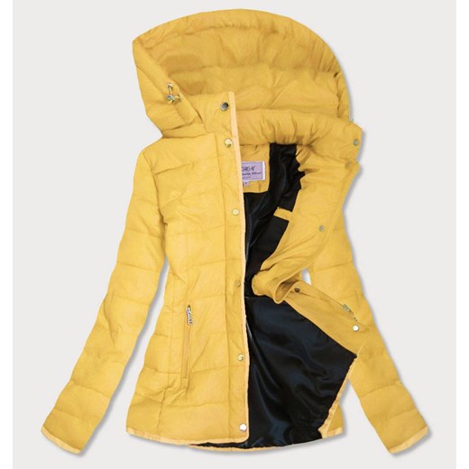 Damska kurtka pikowana żółta (w351) ze sklepu goodlookin.pl w kategorii Kurtki damskie - zdjęcie 100959230