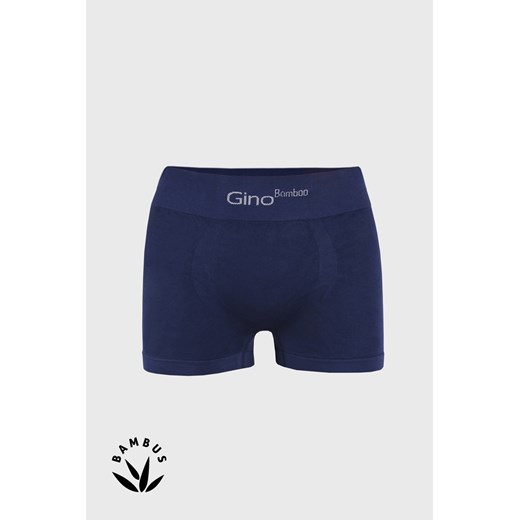 Niebieskie bokserki bambusowe z krótkimi nogawkami ciemny-niebieski Gino M/L Astratex