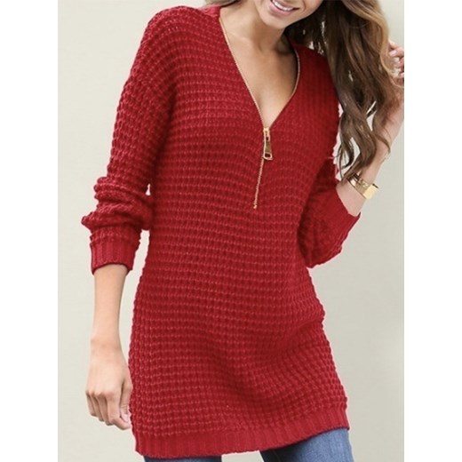 SWETER LYANNA czerwony Elegrina XL Elegrina
