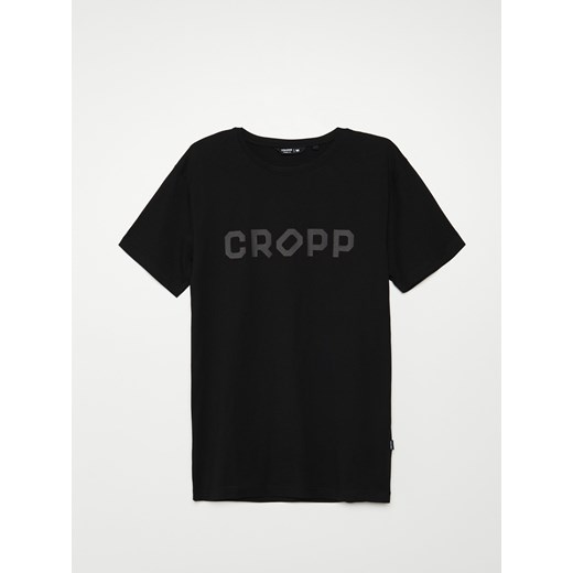 Cropp - Koszulka z nadrukiem - Czarny Cropp L Cropp