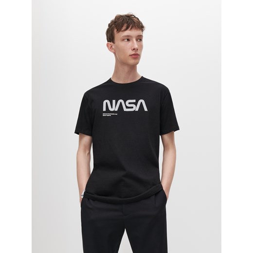 Reserved - T-shirt NASA - Czarny Reserved XL Reserved