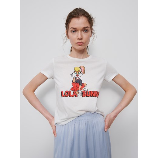 Reserved - T-shirt Lola Bunny - Kremowy Reserved XS Reserved
