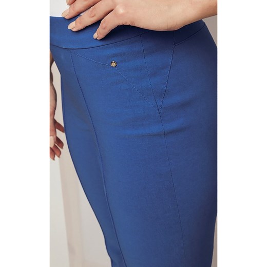 Wygodne spodnie Nika długości 7/8 z elastycznej tkaniny w kolorze niebieskim Kaskada 36 sklepcdn.pl