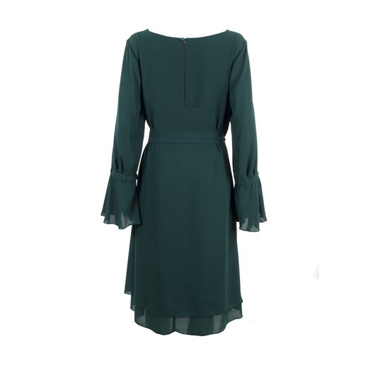 Sukienka z delikatnej żorżety w kolorze ciemno zielonym marki Francesca Antonucci Francesca Antonucci 46 sklepcdn.pl