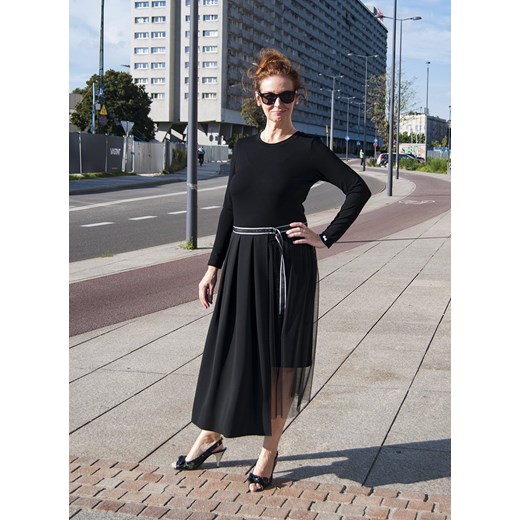 Sukienka Tamara czarna marki Pola Mondi by Merla Pola Mondi By Merla 44 sklepcdn.pl