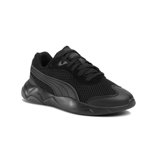 Czarne buty sportowe damskie Puma sneakersy wiązane 