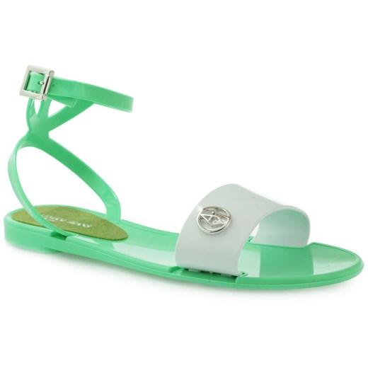 SANDAŁY ARMANI JEANS V55F6 69 RUBBER SANDALS 6R VERDE ACQUA riccardo zielony cholewki