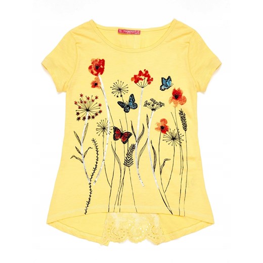 Tunika Dla Dziewczynki Z Kwiatami I M Żółty -122- Oficjalny sklep Allegro