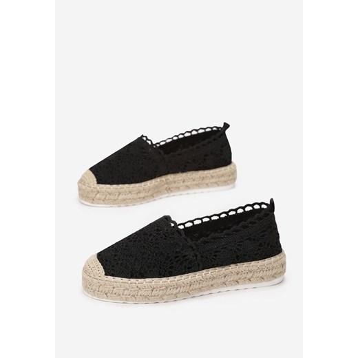 Czarne Espadryle Alftanes 36 wyprzedaż born2be.pl