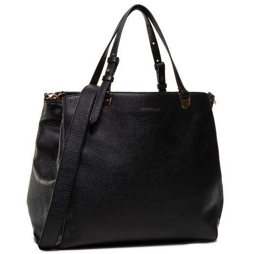 Shopper bag czarna Coccinelle na ramię elegancka 