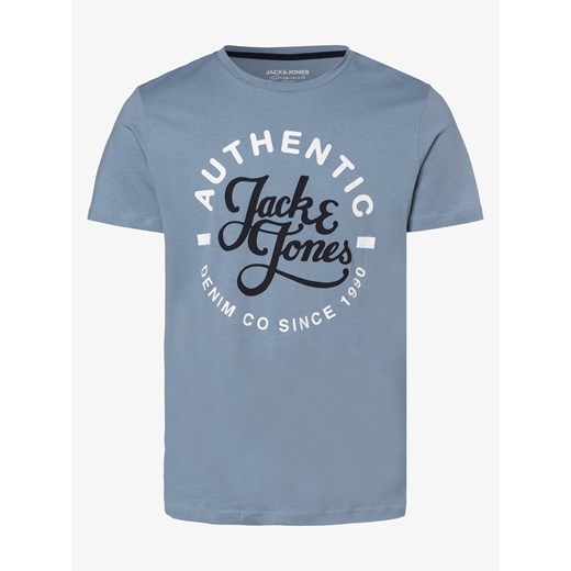 T-shirt męski niebieski Jack & Jones z krótkim rękawem 