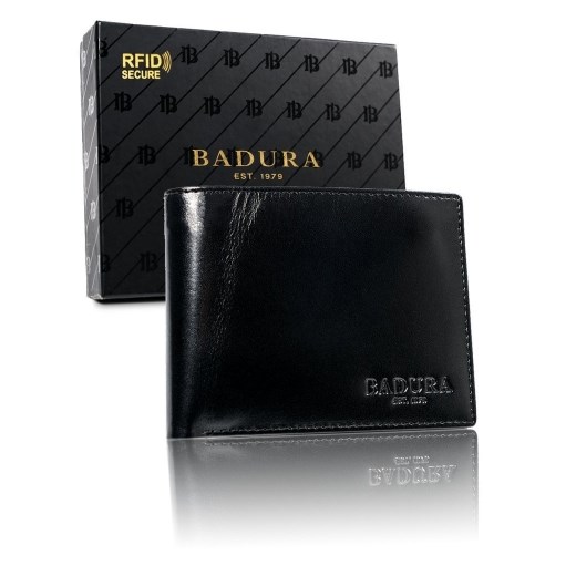 BADURA portfel meski skórzany ochrona RFID 99119 Skorzany