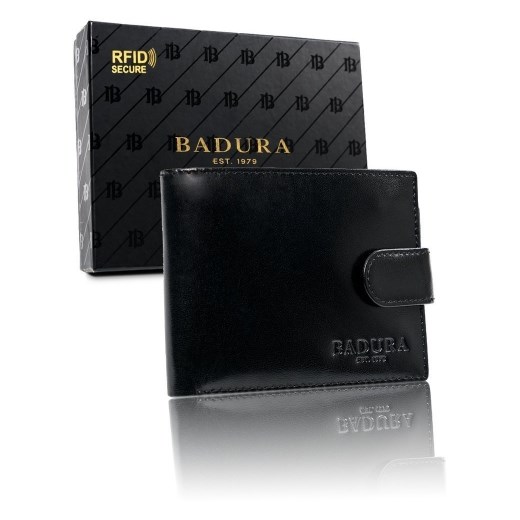 BADURA portfel meski skórzany ochrona RFID 99123 Skorzany