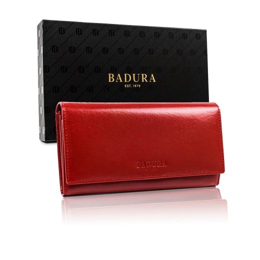 BADURA portfel damski skórzany ochrona RFID 99501 Skorzany