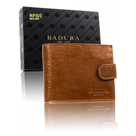 BADURA portfel męski skórzany ochrona RFID 99070 Skorzany