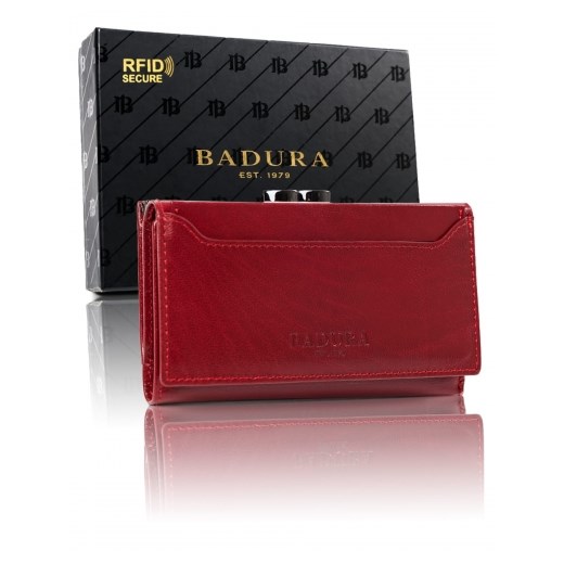 BADURA portfel damski skórzany ochrona RFID 99510 Skorzany