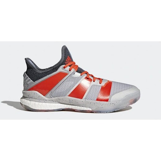 Buty do piłki ręcznej Stabil X Adidas (szaro-czerwone) 41 1/3 okazja SPORT-SHOP.pl