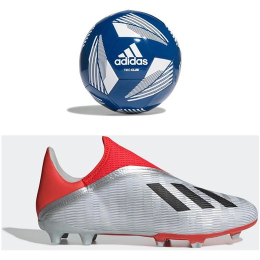 Zestaw: buty piłkarskie korki X 19.3 LL FG + piłka Tiro Club 5 Adidas 41 1/3 SPORT-SHOP.pl wyprzedaż