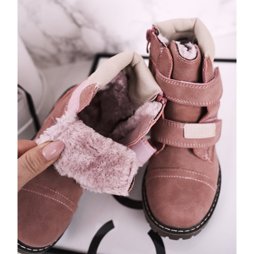 Buty zimowe dziecięce Apawwa różowe 