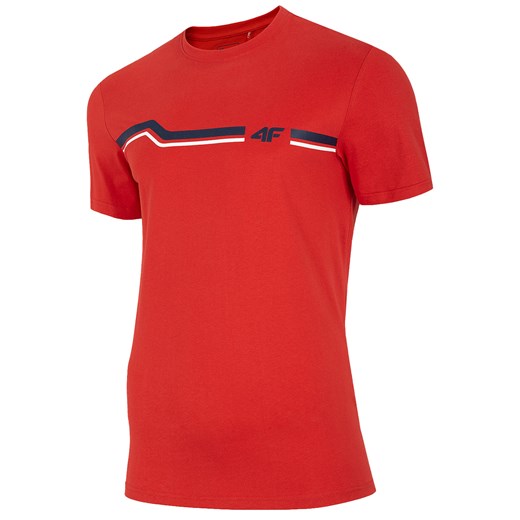 T-shirt męski 4F w sportowym stylu z krótkimi rękawami bawełniany 