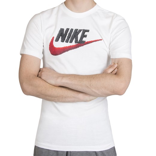 Nike t-shirt męski biały z krótkimi rękawami sportowy 