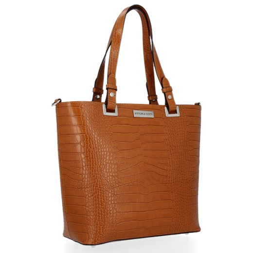 Shopper bag Vittoria Gotti skórzana na ramię elegancka 