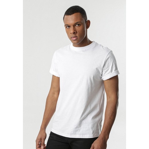 Biała Koszulka Pixyphe ze sklepu Born2be Odzież w kategorii T-shirty męskie - zdjęcie 101359263