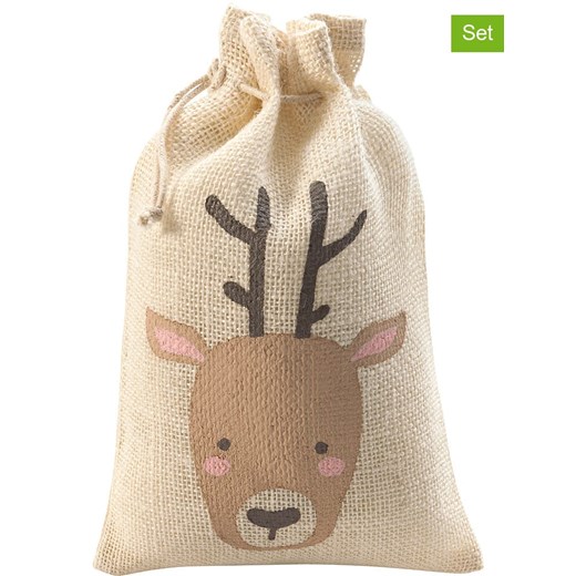 Worki jutowe (2 szt.) w kolorze brązowym - 25 x 17 cm Folia onesize Limango Polska