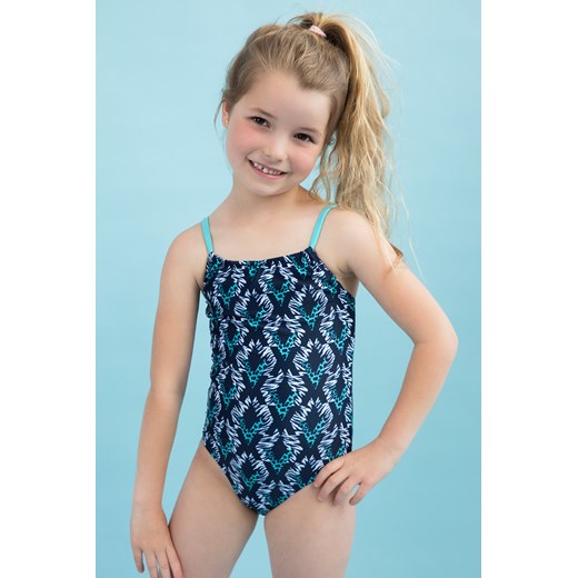 Jednoczęściowy dziewczęcy kostium pływacki Aqua niebieski 140 okazyjna cena Astratex