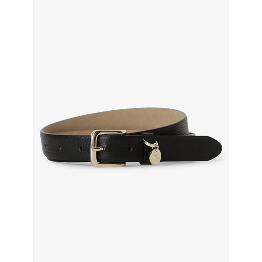 Marie Lund Damski pasek skórzany Kobiety skóra czarny jednolity ze sklepu vangraaf w kategorii Paski damskie - zdjęcie 101420303