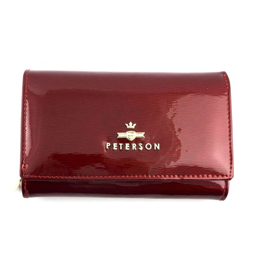Czerwony damski portfel skórzany Peterson 601# R Peterson okazja Galmark