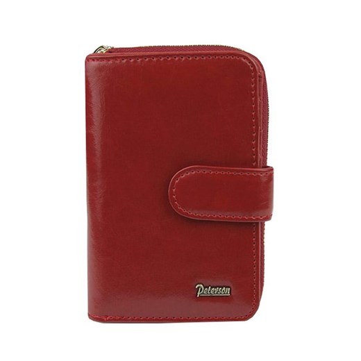 Czerwony damski portfel skórzany Peterson PL 602 Peterson okazja Galmark