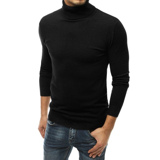 Sweter męski czarny WX1528 Dstreet L promocyjna cena DSTREET