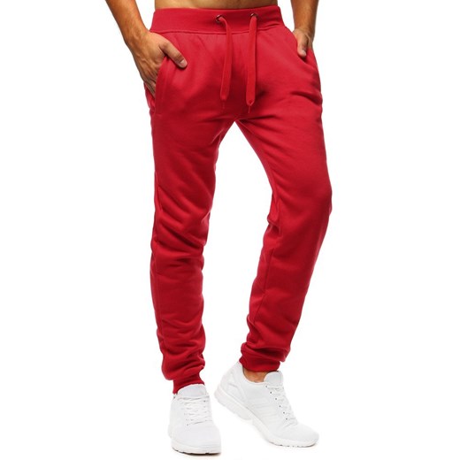 Spodnie męskie dresowe czerwone UX2708 Dstreet XXL DSTREET wyprzedaż
