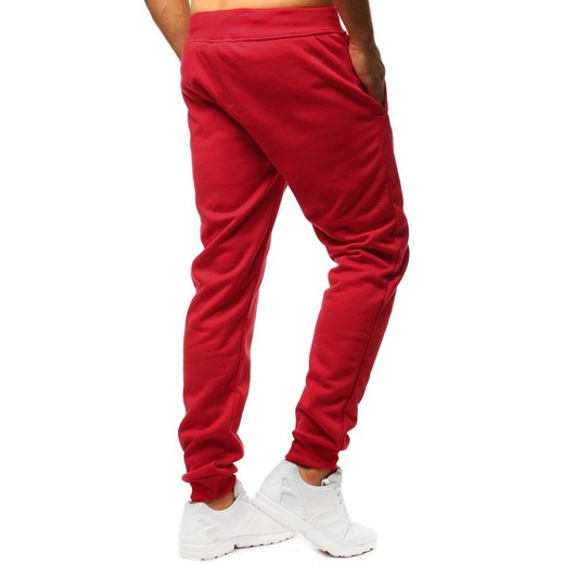 Spodnie męskie dresowe czerwone UX2708 Dstreet L okazyjna cena DSTREET
