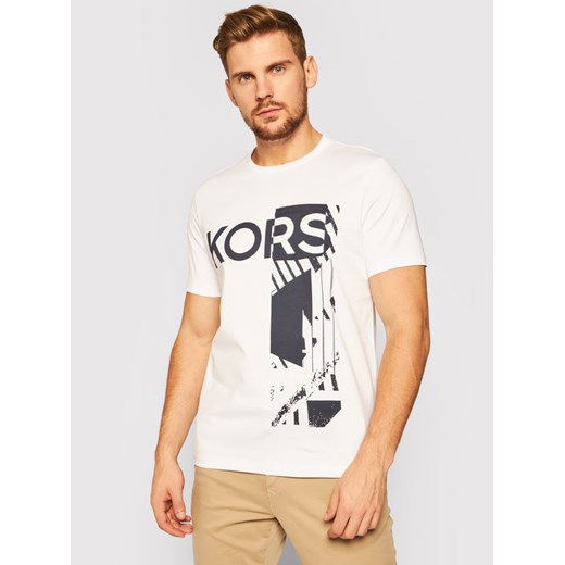 MICHAEL Michael Kors T-Shirt Graphic Logo CF05JVZ81W Biały Regular Fit Michael Michael Kors M MODIVO