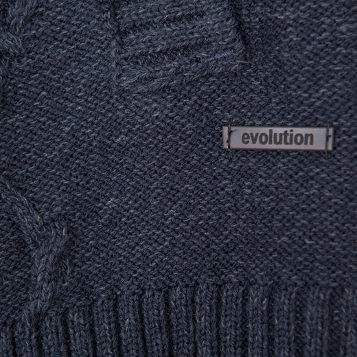Sweter męski Evolution granatowy casual 