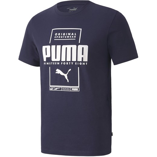 T-shirt męski Puma z krótkimi rękawami z napisem sportowy 