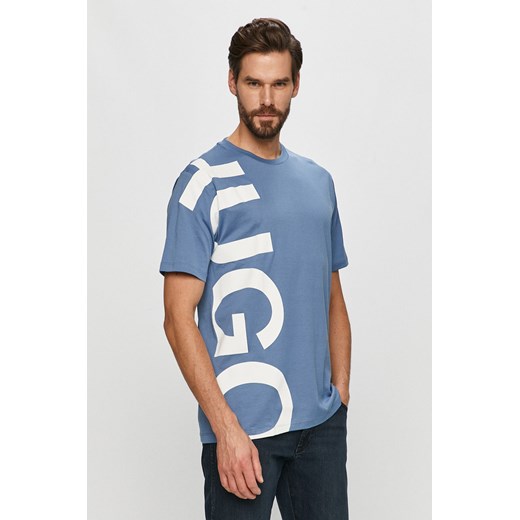 T-shirt męski niebieski Hugo Boss 