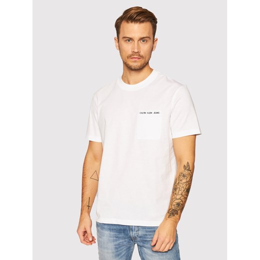 Calvin Klein Jeans T-Shirt J30J316601 Biały Regular Fit XL MODIVO