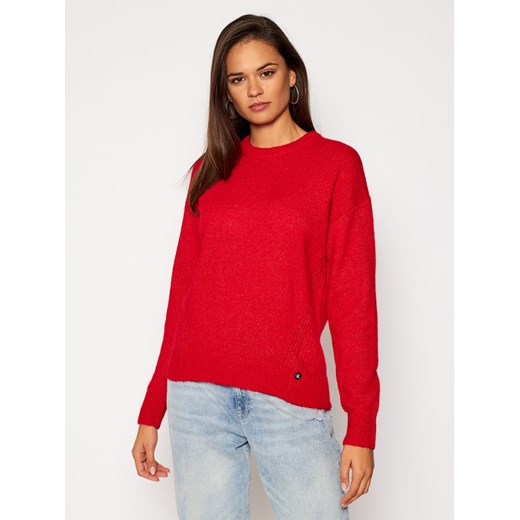 Calvin Klein Jeans Sweter J20J214823 Czerwony Relaxed Fit M MODIVO